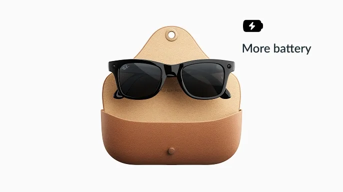 Ray-Ban Meta (Gen 3) на зарядном кейсе